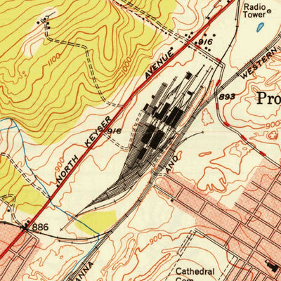 United States Geological Survey Scranton, PA (1950, 24000-Scale) digital map