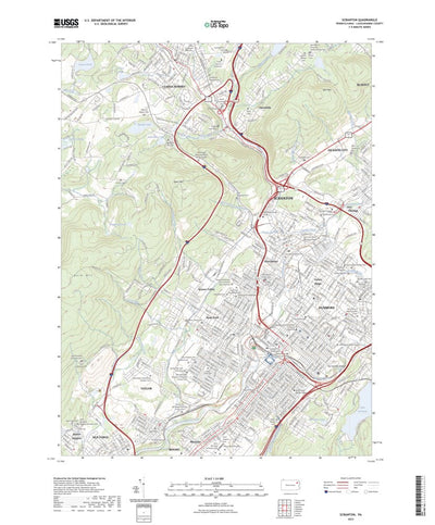 United States Geological Survey Scranton, PA (2023, 24000-Scale) digital map