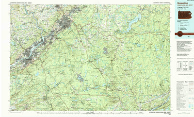 United States Geological Survey Scranton, PA-NJ (1986, 100000-Scale) digital map
