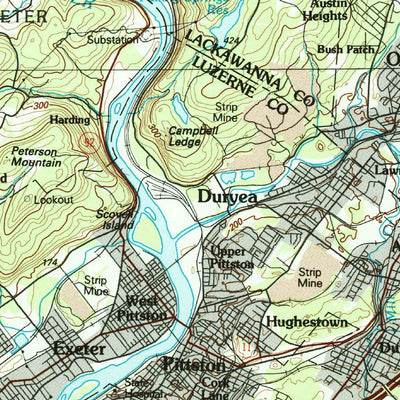 United States Geological Survey Scranton, PA-NJ (1986, 100000-Scale) digital map