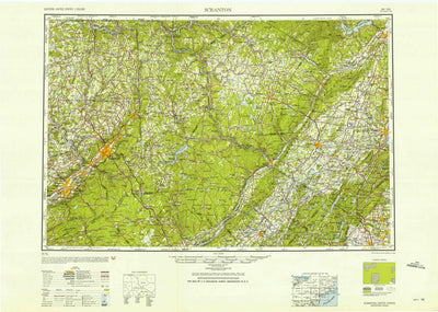 United States Geological Survey Scranton, PA-NY-NJ (1953, 250000-Scale) digital map