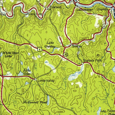United States Geological Survey Scranton, PA-NY-NJ (1953, 250000-Scale) digital map
