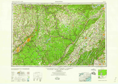 United States Geological Survey Scranton, PA-NY-NJ (1959, 250000-Scale) digital map
