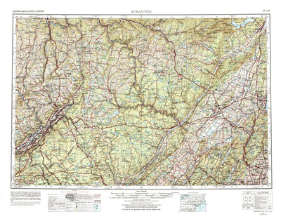 United States Geological Survey Scranton, PA-NY-NJ (1962, 250000-Scale) digital map