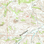 United States Geological Survey Scraper Coulee, MT (1972, 24000-Scale) digital map