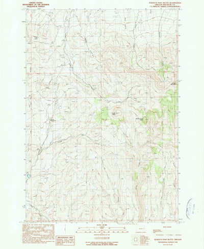 United States Geological Survey Scratch Post Butte, OR (1990, 24000-Scale) digital map