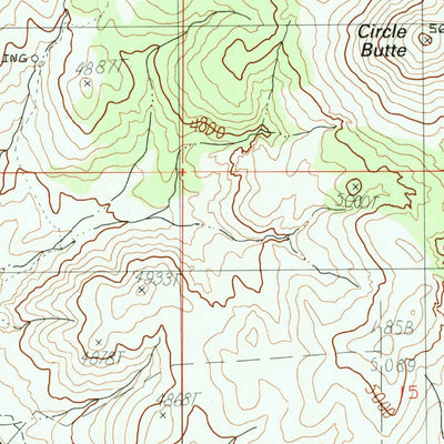 United States Geological Survey Scratch Post Butte, OR (1990, 24000-Scale) digital map