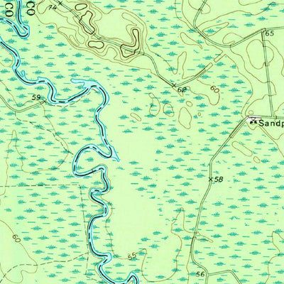 United States Geological Survey Screven, GA (1971, 24000-Scale) digital map
