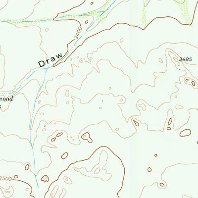United States Geological Survey Screw Bean Draw West, TX (1973, 24000-Scale) digital map