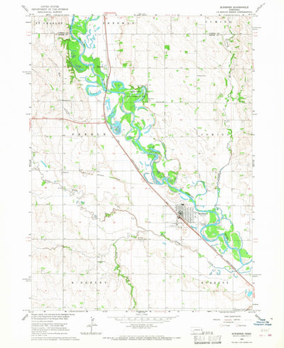 United States Geological Survey Scribner, NE (1966, 24000-Scale) digital map