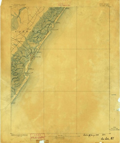 United States Geological Survey Sea Isle City, NJ (1888, 62500-Scale) digital map