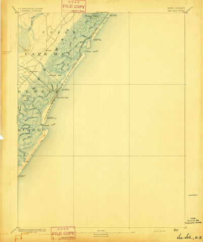 United States Geological Survey Sea Isle City, NJ (1894, 62500-Scale) digital map