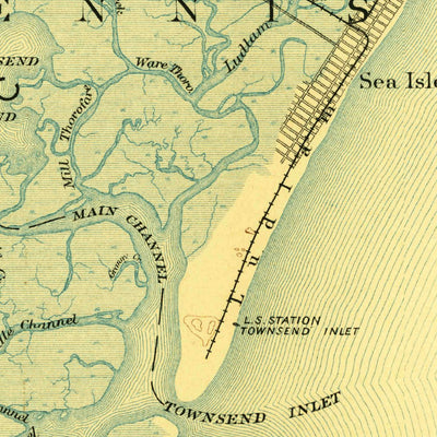 United States Geological Survey Sea Isle City, NJ (1894, 62500-Scale) digital map