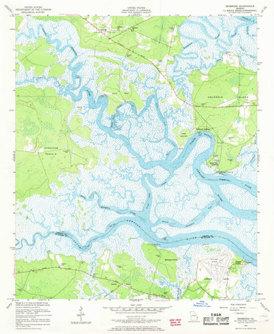 United States Geological Survey Seabrook, GA (1954, 24000-Scale) digital map