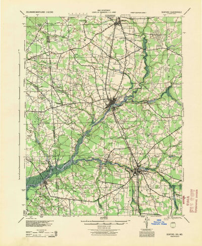 United States Geological Survey Seaford, DE-MD (1944, 62500-Scale) digital map