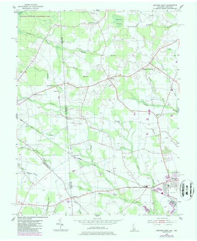 United States Geological Survey Seaford West, DE-MD (1955, 24000-Scale) digital map