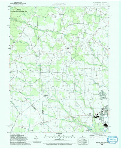 United States Geological Survey Seaford West, DE-MD (1992, 24000-Scale) digital map
