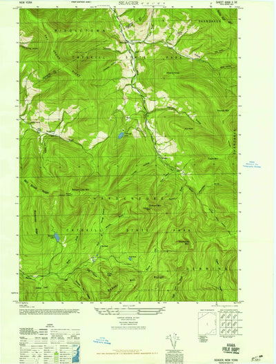 United States Geological Survey Seager, NY (1946, 24000-Scale) digital map