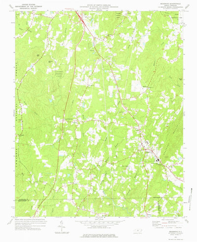 United States Geological Survey Seagrove, NC (1973, 24000-Scale) digital map