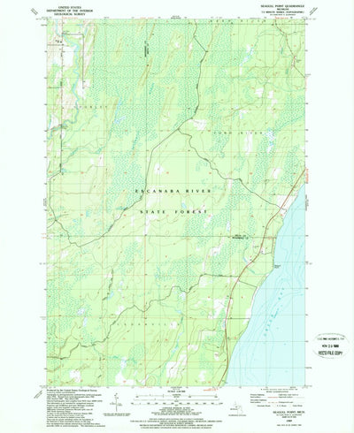 United States Geological Survey Seagull Point, MI (1989, 24000-Scale) digital map
