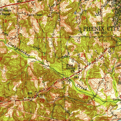 United States Geological Survey Seale, AL-GA (1950, 62500-Scale) digital map