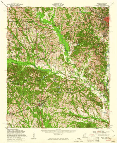 United States Geological Survey Seale, AL-GA (1955, 62500-Scale) digital map