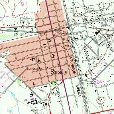 United States Geological Survey Sealy, TX (1960, 24000-Scale) digital map