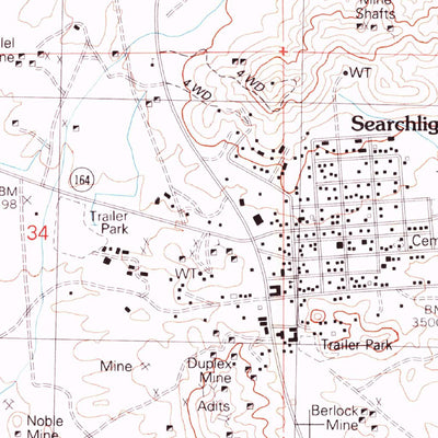 United States Geological Survey Searchlight, NV (1989, 24000-Scale) digital map