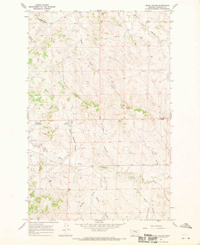 United States Geological Survey Searl Coulee, MT (1967, 24000-Scale) digital map