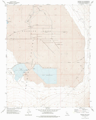 United States Geological Survey Searles Lake, CA (1973, 24000-Scale) digital map