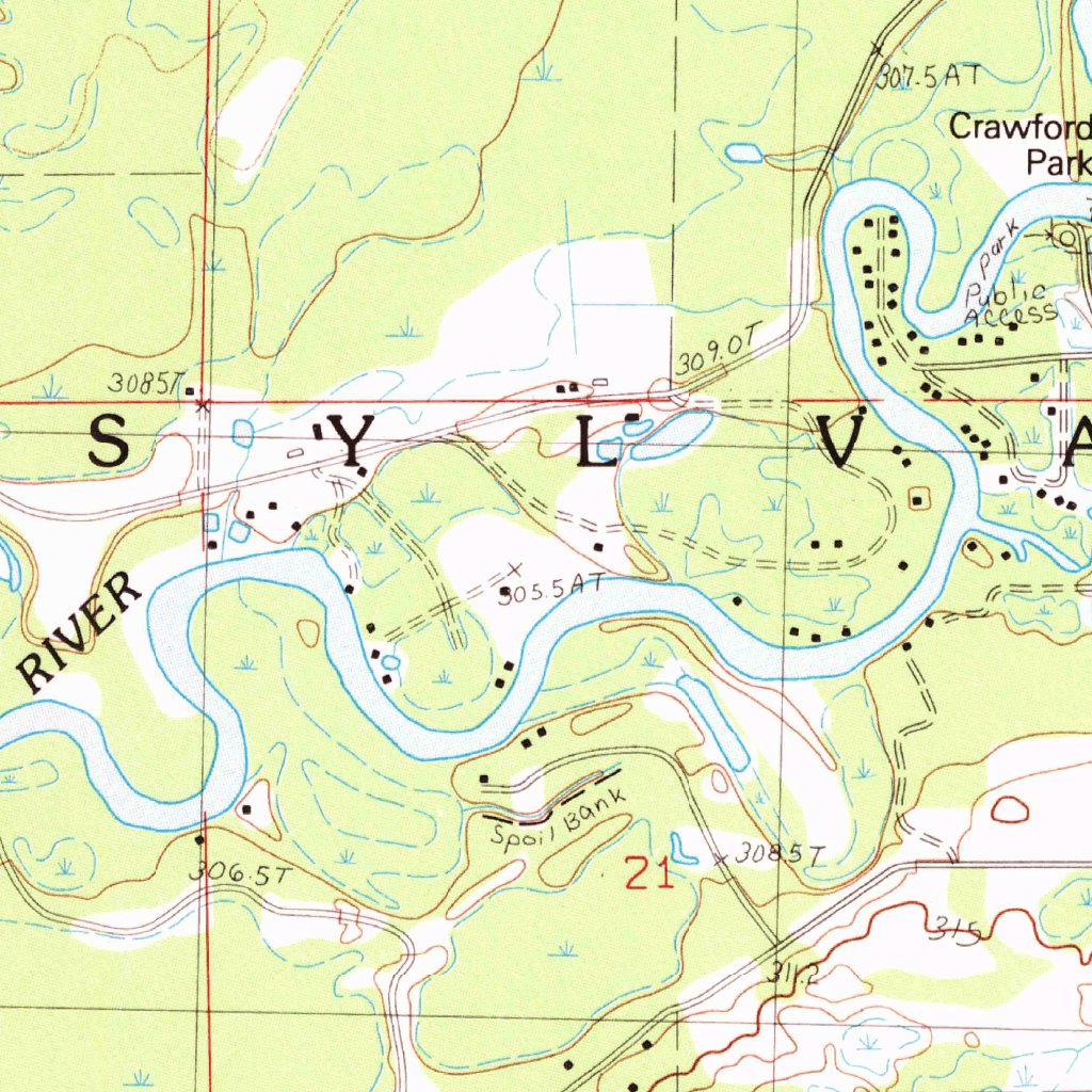 Sears Point Map Sears, MI (1984, 25000-Scale) Map by United States Geological Survey ...