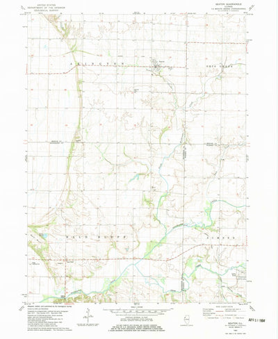 United States Geological Survey Seaton, IL (1982, 24000-Scale) digital map