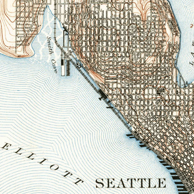 United States Geological Survey Seattle, WA (1908, 62500-Scale) digital map