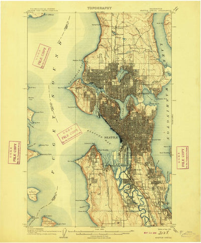 United States Geological Survey Seattle, WA (1909, 62500-Scale) digital map
