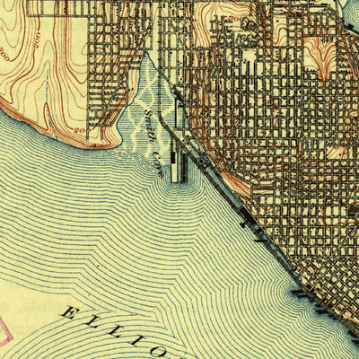 United States Geological Survey Seattle, WA (1909, 62500-Scale) digital map
