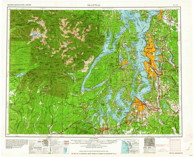 United States Geological Survey Seattle, WA (1962, 250000-Scale) digital map