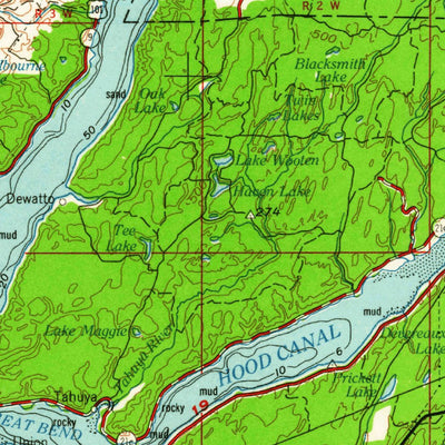 United States Geological Survey Seattle, WA (1962, 250000-Scale) digital map