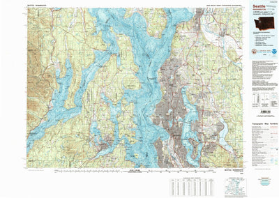 United States Geological Survey Seattle, WA (1992, 100000-Scale) digital map