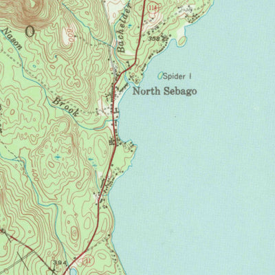 United States Geological Survey Sebago Lake, ME (1942, 62500-Scale) digital map