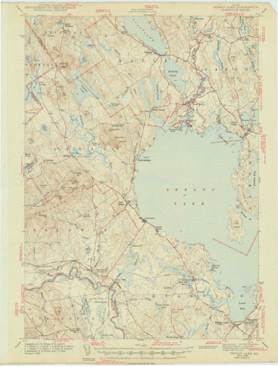 United States Geological Survey Sebago Lake, ME (1943, 62500-Scale) digital map