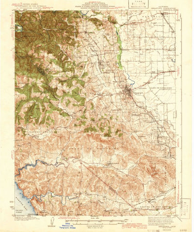 United States Geological Survey Sebastopol, CA (1942, 62500-Scale) digital map