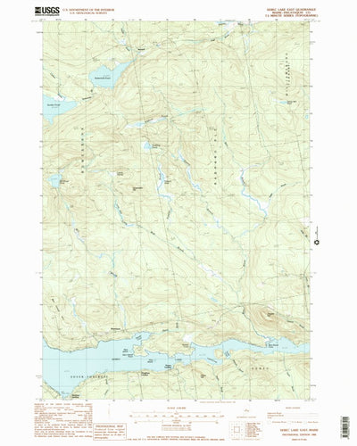 United States Geological Survey Sebec Lake East, ME (1988, 24000-Scale) digital map
