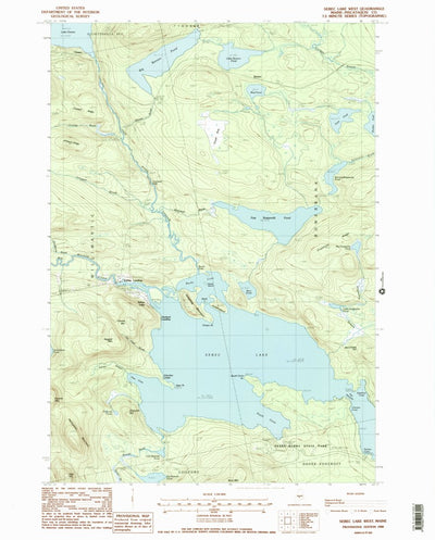 United States Geological Survey Sebec Lake West, ME (1988, 24000-Scale) digital map