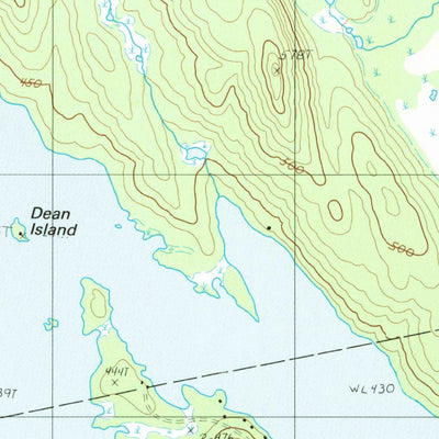United States Geological Survey Seboeis Lake, ME (1988, 24000-Scale) digital map