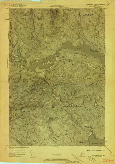 United States Geological Survey Seboomook Lake, ME (1954, 48000-Scale) digital map