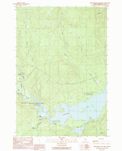 United States Geological Survey Seboomook Lake West, ME (1989, 24000-Scale) digital map