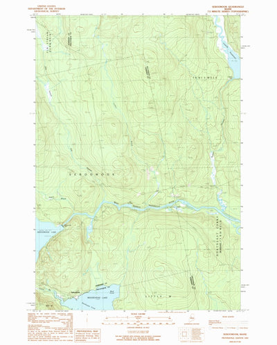 United States Geological Survey Seboomook, ME (1989, 24000-Scale) digital map