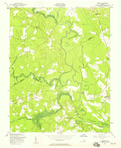 United States Geological Survey Sebrell, VA (1957, 24000-Scale) digital map