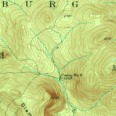 United States Geological Survey Second Connecticut Lake, NH-ME (1927, 62500-Scale) digital map
