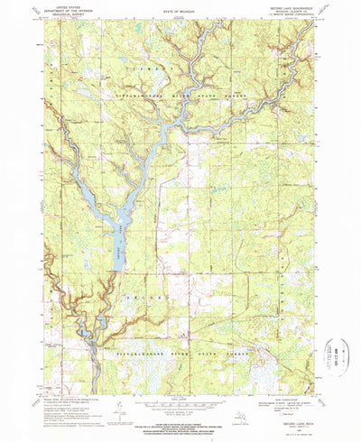 United States Geological Survey Secord Lake, MI (1969, 24000-Scale) digital map